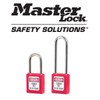Master Lock 410LTRED Thermoplastic Safety Padlock for Mechanical Installation, Red,