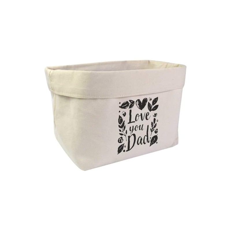 Large 'Love You Dad with Leafs' Canvas Organiser/Storage Bag (OR00033556)