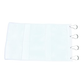 Ipetboom 1Pc White Bathroom Storage Bag Mesh Shower Organizer for Toiletries Easy Hanging Design for Tubs Doors and Walls for Gym Travel and Home Use
