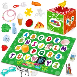 Kasfalci Alphabet Mystery Box for Kids,26 PCS ABC Learning Toys,Letters Sorting Matching Games for Toddlers,Letter Sounds,Speech Therapy Fine Motor Toys for Preschool Kindergarten Classroom