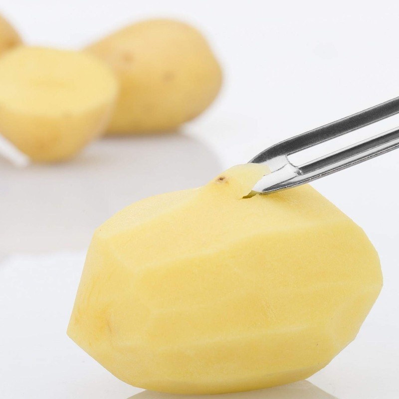 Westmark Peeler with Fixed Blade Gentle, one Size, Black/Silver