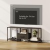 JARHETUN TV Stand with Fabric Drawer for 55 Inch TV,