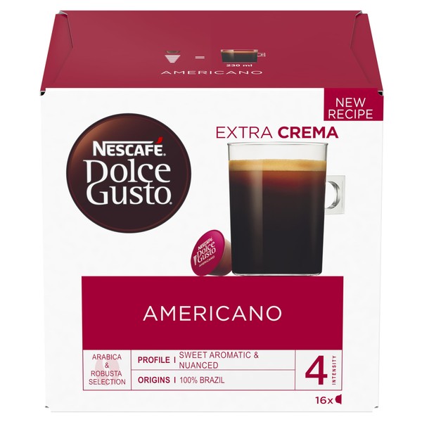 NESCAFE Dolce Gusto Americano | 3x16 Pods | 48 Cups