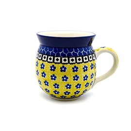Polish Pottery Mug - 11 oz. Bubble - Sunburst