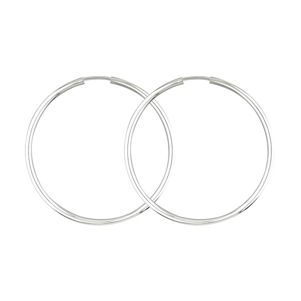 EDELIND Hoop Earrings Gold 40 mm 375 585 750 White