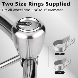 Gomexus Yacht Steering Wheel Knob for Oval Ring Rod Wheels, 316 Stainless Steel Spinner Knob for Boats, Tractors, Trucks and Lawnmowers (One Hand Operation)