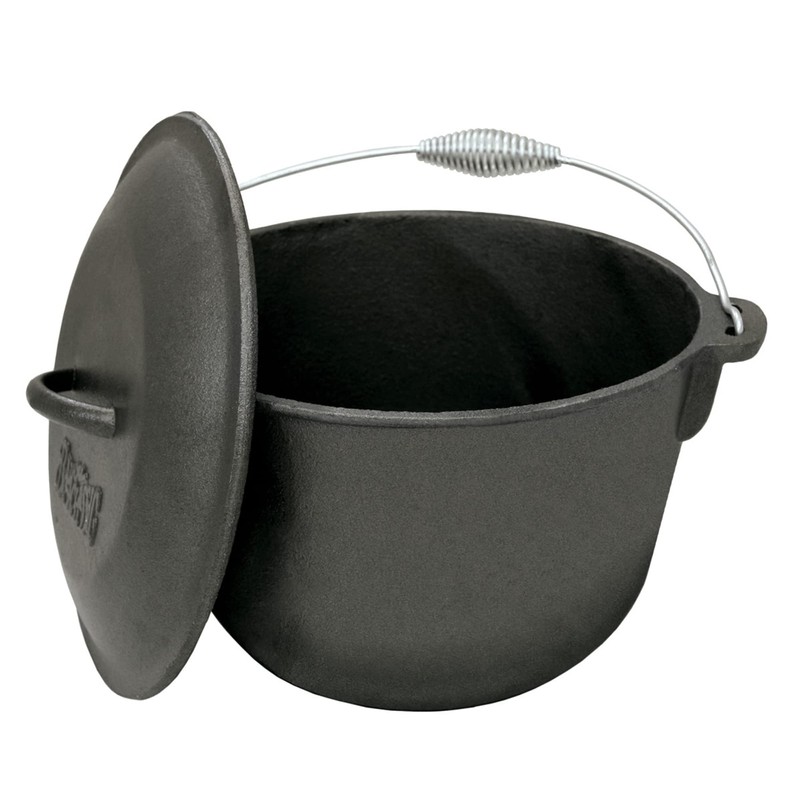 Bayou Classic 6-qt Pre-Seasoned Cast Iron Covered Soup Pot w/Domed