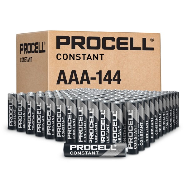 ProCell Constant AAA Long-Lasting Alkaline Batteries (144 Pack), 10-Year Shelf Life, Bulk Value Pack for Consistent Moderate Drain Professional Devices