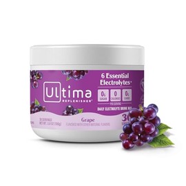 Ultima Replenisher Electrolyte Hydration Powder, Grape, 30 Serving Canister - Sugar Free, 0 Calories, 0 Carbs - Gluten-Free, Keto, Non-GMO with Magnesium, Potassium and Sodium, 3.6 Ounce (1 Count)