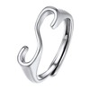 PROSILVER Sterling Silver Initial Adjustable Intertwined Initial Letter A-Z Ring