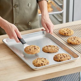 TrueCraftware- Set of 6 Aluminum Half Size Sheet Pan 18" x 13" Baking Sheets -Oven Safe Baking Pan Baking Tray Cookie Sheet Baking Sheet Perfect for Baking Roasting and More