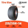 Ocelot WR028 Golf Cart Tire – 215/35R-14 | Low Profile