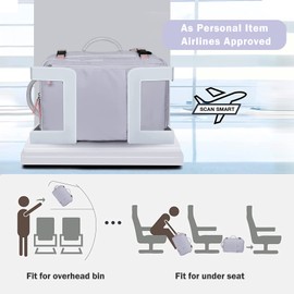 Hanples Extra Large Travel Backpack for Women as Person Item Flight Approved, 40L Carry On Backpack, 17 Inch Laptop Backpack, Waterproof Hiking Backpack, Casual Bag Backpack(Gray Purple)