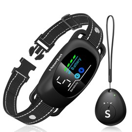 Mawrpet Upgraded Anti-Bark Collar with Remote Tag, 2-in-1 Dog Training Collar&Dog Bark Collar with 5 Adjustable Sensitivity,Smart Anti Barking for Large Medium Small Dogs(8-150lbs)-Black