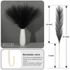 SeptCat 30 Pcs Pampas Grass Black Decor 21.7" Fluffy Faux