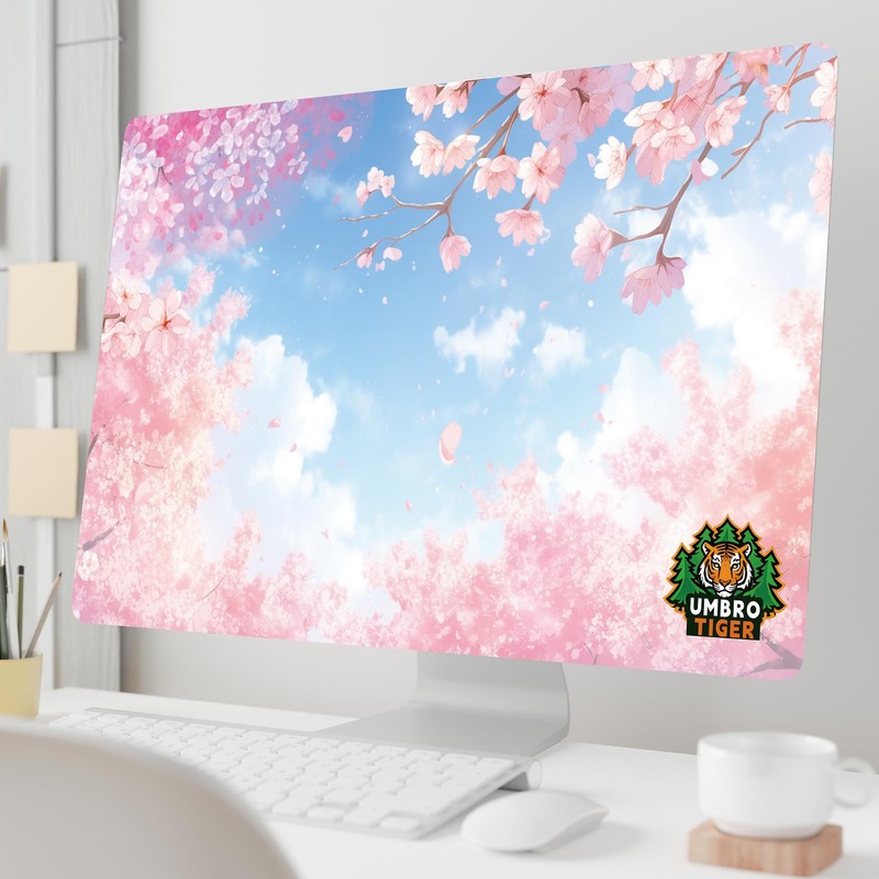 Umbrotiger 32-inch monitor dust cover, elastic polyester sunshade, 31" 32"