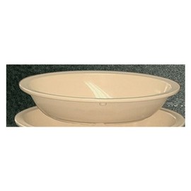 Yanco NS-048T Nessico Oval Bowl, 48 oz Capacity, 10.75" Length, 7.75" Width, 2.5" Height, Melamine, Tan Color, Pack of 24