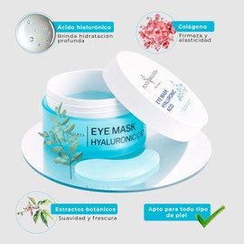 Punta Belleza Parches para Ojos con Ácido Hialurónico y Glicerina Hidrogel Hidratante Anti Ojeras, Bolsas y Líneas Finas 60 Piezas