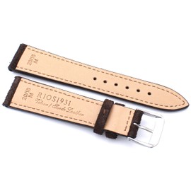 Sulla RIOS1931 Franklin Vintage Suede Replacement Watch Strap for Classic Watches Skin-Friendly, 22 mm, Leather, No Gemstone