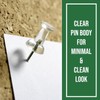 Push Pins 100 pcs Thumb Tacks Clear Push Pins Map,