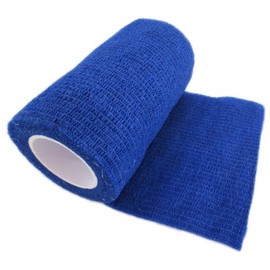 Cohesive Bandages Vet Wrap, Blue, 7.5 cm x 4.5 m, Pack of 12