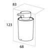 Tiger Urban White Freestanding Soap Dispenser with Removable Inner Container