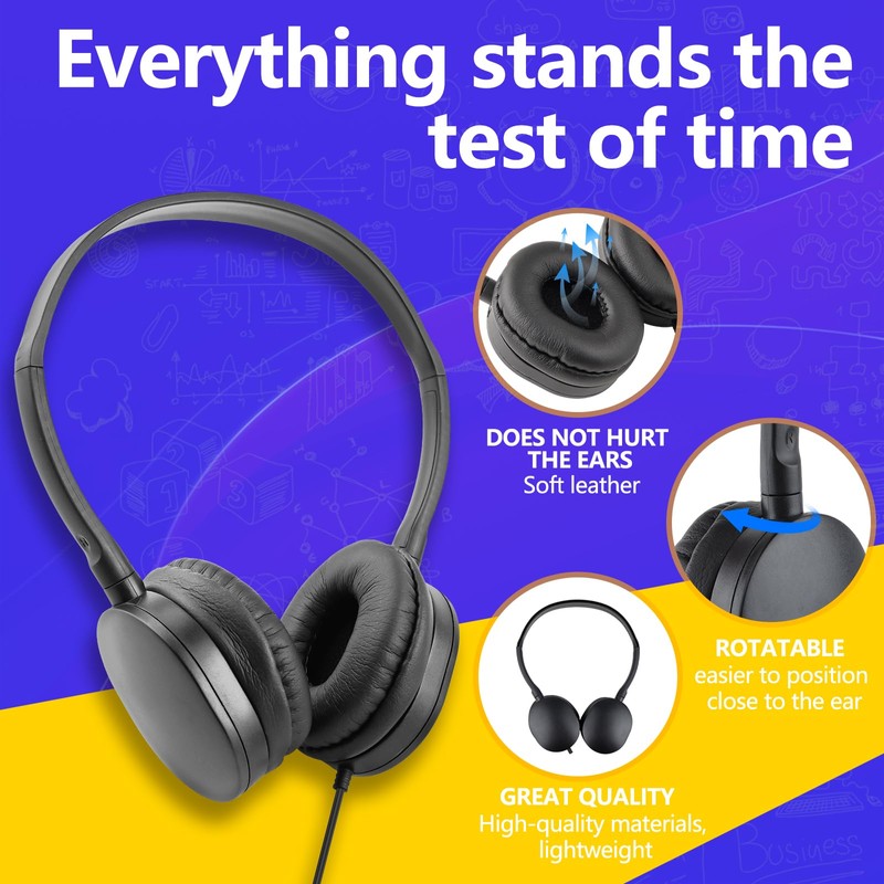 GDBOMA USB Type C Headphones Bulk for Kids Classroom School