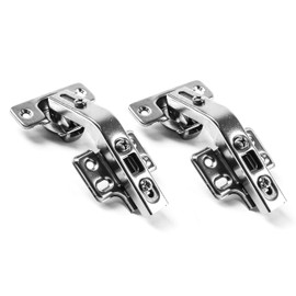 Berta ( 2 Pieces ) 135 Degree Full Overlay, Concealed Frameless Lazy Susan Corner Kitchen Cabinet/Bi Folding Cabinet Door Hinges with Screws