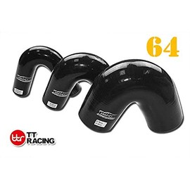 TT Racing 4-ply Silicone 135 Degree Elbow Connector Joiner Turbo Hose Pipe Black 64mm 2.5" (2-1/2") AUE135-64BK
