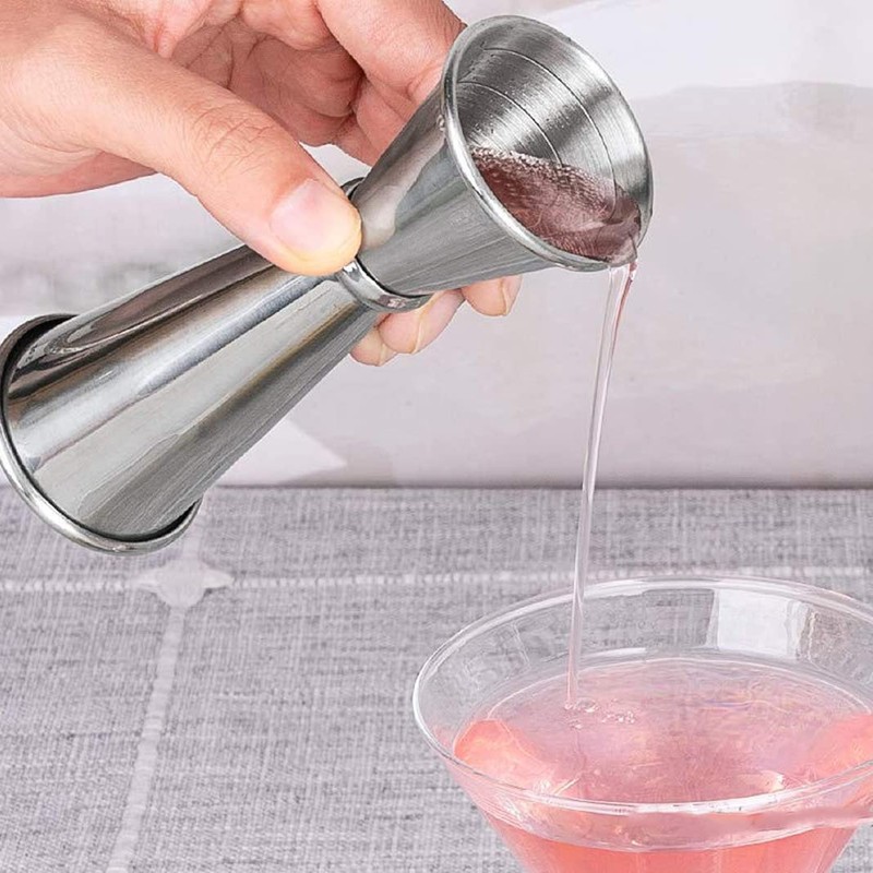 Secura Japanese Style Double Jigger, 304 Stainless Steel Cocktail Jigger,