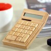 Eco-friendly Bamboo Electronic Calculator Counter Standard Function 12 Digits Solar