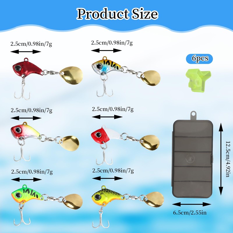 Wisebom 6 Pcs Weiches Angelköder-Set Kunstköder Simulation Falscher Köder Köder-Set