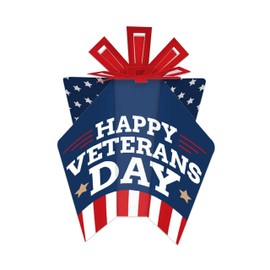 Big Dot of Happiness Happy Veterans Day - Table Decorations - Patriotic Fold and Flare Centerpieces - 10 Count