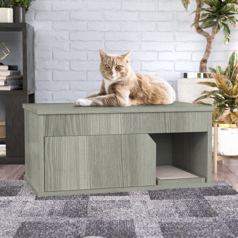 WAY BASICS Cat Litter Box Enclosure Hidden Cat Furniture, London