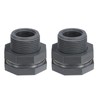 PATIKIL NPT 3/4 PVC Bulkhead Fitting, 2 Pack Double Threaded