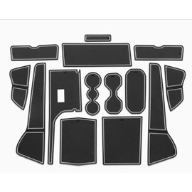 MARCHFA MARCHFA Mittelkonsole Matte Gummimatten fr ID.7 Vizzion 2025 rutschfest Trschlitz Matte Auto Zubeh?r Anti-Rutsch-Matte fr Mittelkonsole Untersetzer 14 Stck (Blanco)