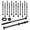 Zonon 12 Sets 1/2 x 10 Inch Black Carriage Bolt