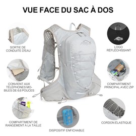 INOXTO 5L Lightweight Hydration Bag Suitable for Outdoor Hiking, Marathon, Competition, Cycling, Mountaineering Hydration Vest for Men and Women