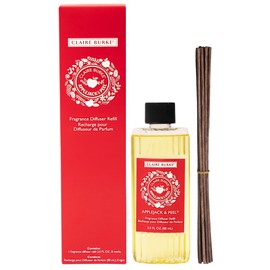 Claire Burke Reed Diffuser Refill Kit, Apple Jack and Peel Scented Oil and Reed Sticks for Home