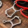Titanium slingshot set multifunctional creative gadget portable bottle opener keychain