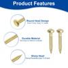 uxcell 50Pcs Small Hardware Nails, 1.2 x 8mm Brass Round