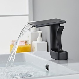 FRTENMXZ Tuqiu Bathroom Faucet Brass Gold and Black Bathroom Basin Faucet Cold and Hot Water Mixer Sink Tap Deck Mounted White & Gold Tap(Black)