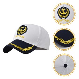jojofuny Captain Hat Baseball Cap: Sailor Ship Cap Boat Navy Hat Nautical Marine Sea Cap Boat Baseball Hat for Men Women Captain Costume Accessory Accessory, Assorted colours