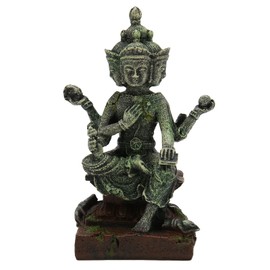 Aquarium Buddha Statue Decoration Resin Aquascaping Fish Tank Meditating Buddha Figurine for Aquarium Fish Tank