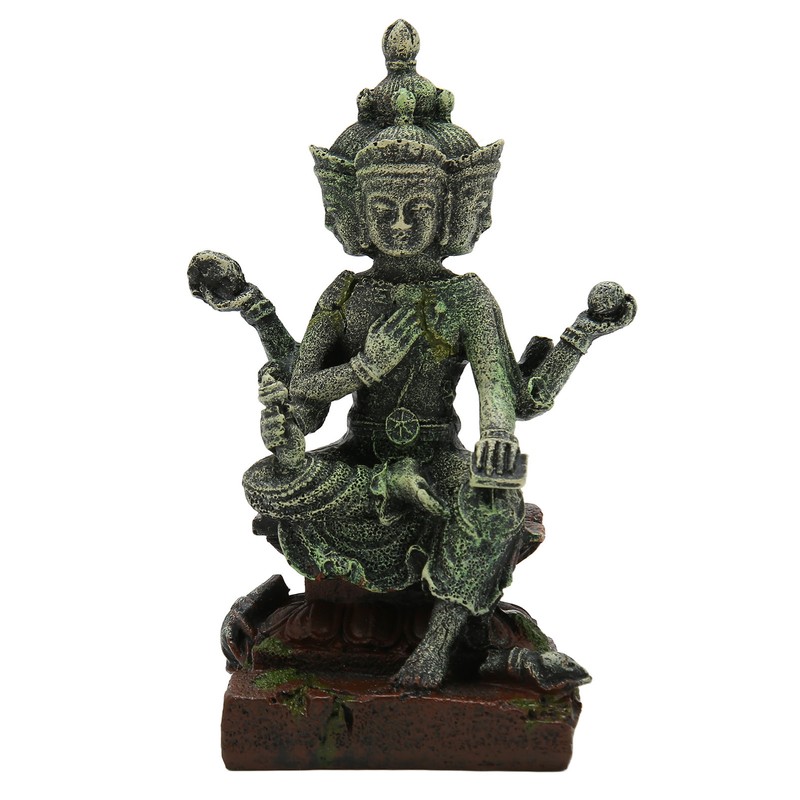 Aquarium Buddha Statue Decoration Resin Aquascaping Fish Tank Meditating Buddha