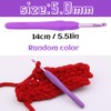 5 mm Crochet Hook, Aluminum Soft Grip Rubber Handle Needles
