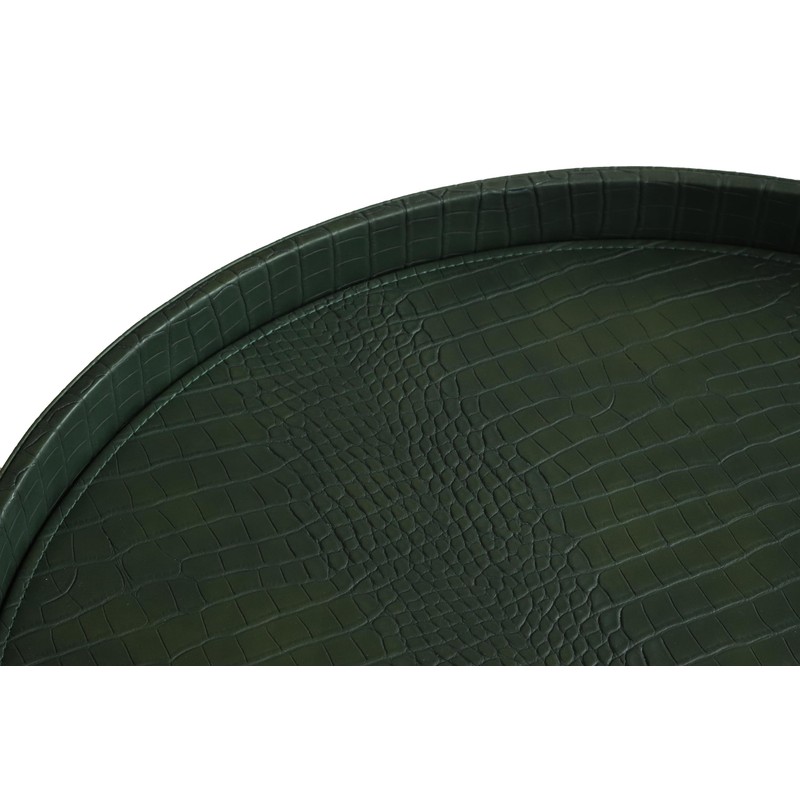 HofferRuffer Extra Large Round Serving Tray 20'', Elegant Oversized Faux