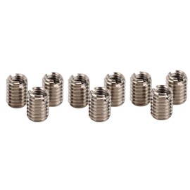 Plyisty 10pcs Female Thread Insert Kit M4x0.7mm Male Thread M6x1mm High Hardness Reducing Nut Stainless Steel for Automobile Steam Turbine