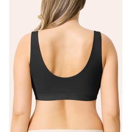 Nebility Bras for Women - Front Closure Sports Bra Wireless Bralette for Women Maternity,Post Surgery,Nursing Black
