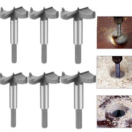 Aolex 6-Piece Forstner Bit Set, Router, Milling Heads with Centring Point for Hardwood and Plastic (30 - 60 mm)